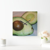 Avocado-Wanduhr Quadratische Wanduhr (Zuhause)