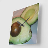 Avocado-Wanduhr Quadratische Wanduhr (Winkel)