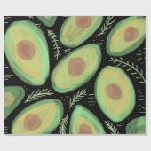 Avocado Watercolor Art Geschenkpapier (Flach)