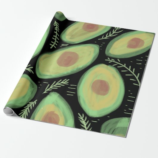 Avocado Watercolor Art Geschenkpapier (Ungerollt)