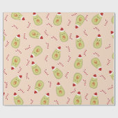 Avocado Weihnachten Geschenkpapier (Flach)