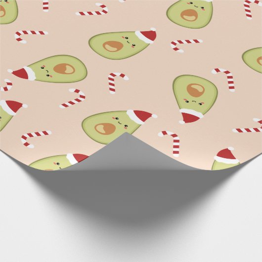 Avocado Weihnachten Geschenkpapier (Ecke)