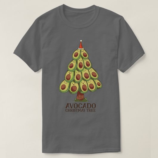 Avocado Weihnachtsbaum 3 T-Shirt (Design vorne)