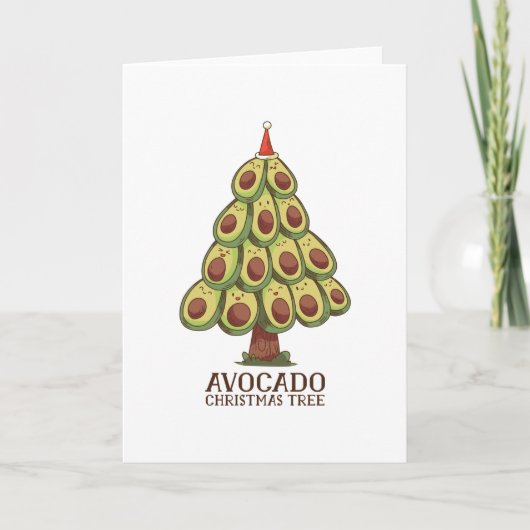 AVOCADO WEIHNACHTSBAUM KARTE (Vorderseite)