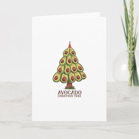 Avocado-Weihnachtsbaum Karte (Vorderseite)