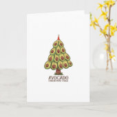 Avocado-Weihnachtsbaum Karte (Gelbe Blume)