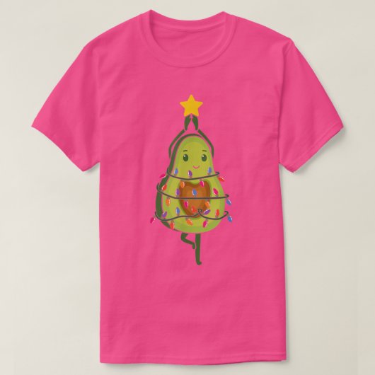 Avocado Weihnachtsbaum Lichter Weihnachten Weihnac T-Shirt (Design vorne)