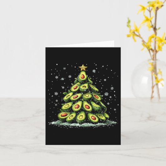 Avocado Weihnachtsbaum Weihnachtsgemüse für Männer Karte (Gelbe Blume)