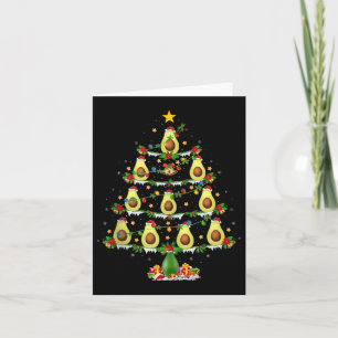 Avocado-Weihnachtsbaumlichter Lustiger Avocado-Wei Karte