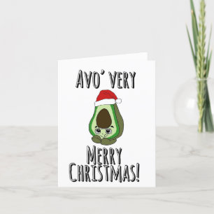 Avocado-Weihnachtskarte Feiertagskarte