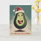 Avocado Weihnachtskarte Karte (Gelbe Blume)