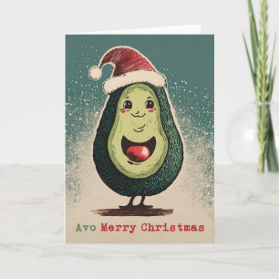 Avocado Weihnachtskarte Karte