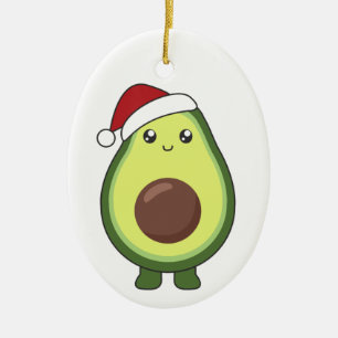 Avocado Weihnachtslicht Funny Avocados Adult Clot Keramik Ornament