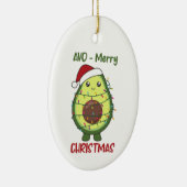 Avocado Weihnachtslicht Funny Avocados Adult Clot Keramik Ornament (Rechts)
