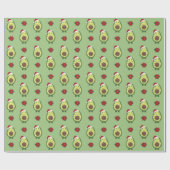 Avocado Weihnachtslichter Funny Avocados Urlaub Geschenkpapier (Flach)