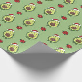 Avocado Weihnachtslichter Funny Avocados Urlaub Geschenkpapier (Ecke)