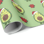 Avocado Weihnachtslichter Funny Avocados Urlaub Geschenkpapier (Rolleneckpunkt)