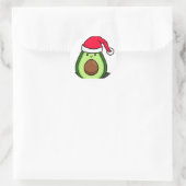 Avocado Weihnachtsspass Runder Aufkleber (Tasche)