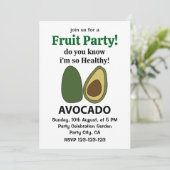 Avocado Weißt du, dass ich so gesund bin? Einladung (Stehend Vorderseite)