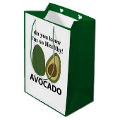 Avocado Weißt du, dass ich so gesund bin? Mittlere Geschenktüte (Rückseite Schrägansicht)