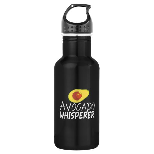 Avocado Whisperer Edelstahlflasche (Vorderseite)