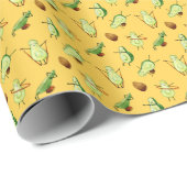Avocado Workout: Fun Watercolor Muster Geschenkpapier (Rolleneckpunkt)
