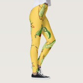 Avocado Workout: Fun Watercolor Muster Leggings (Rechts)