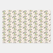 Avocado Wrapping Paper Flat Sheet Set 3 Geschenkpapier Set (Vorderseite)