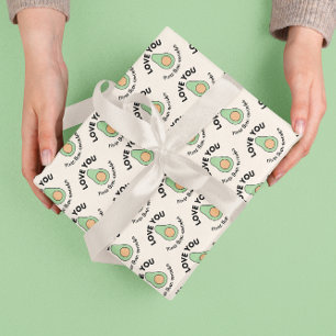 Avocado Wrapping Paper Flat Sheet Set 3 Geschenkpapier Set