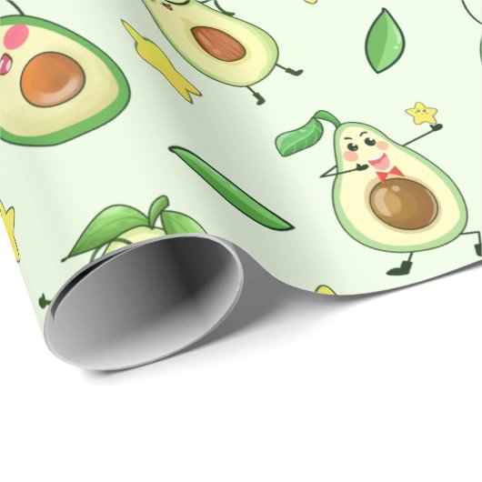Avocado Wrapping Paper Geschenkpapier (Rolleneckpunkt)