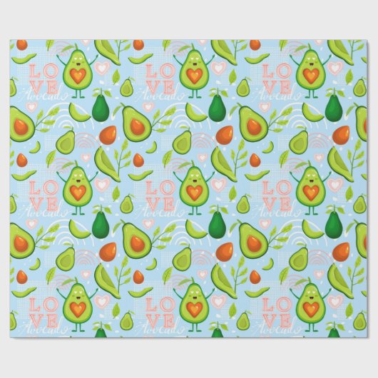 Avocado Wrapping Paper Geschenkpapier (Flach)