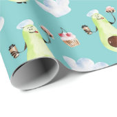 Avocado Wrapping Paper Geschenkpapier (Rolleneckpunkt)