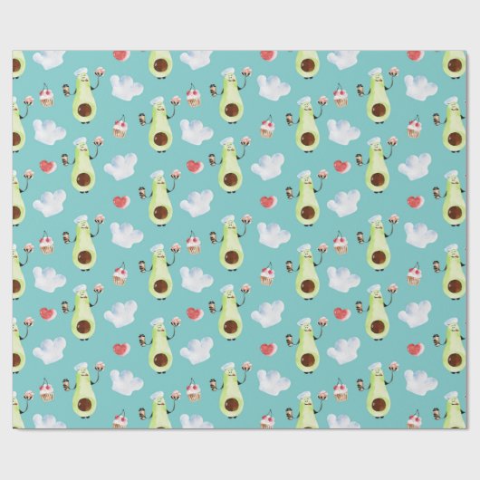 Avocado Wrapping Paper Geschenkpapier (Flach)