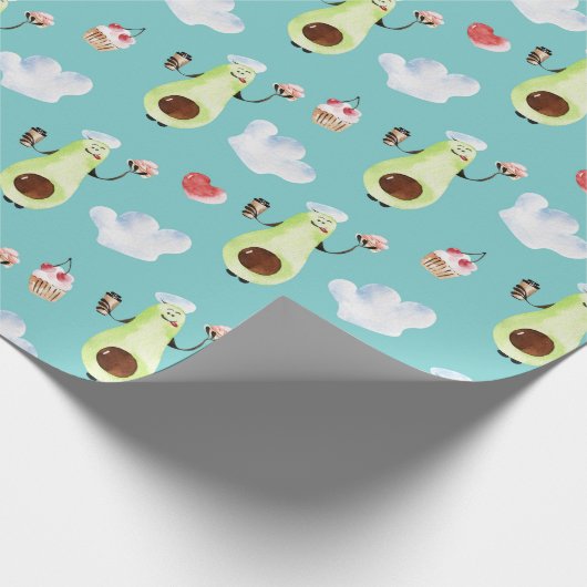 Avocado Wrapping Paper Geschenkpapier (Ecke)