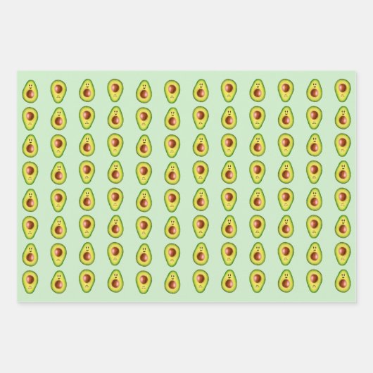 Avocado Wrapping Paper Sheets Geschenkpapier Set (Vorderseite 2)