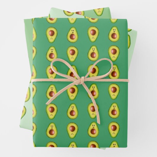 Avocado Wrapping Paper Sheets Geschenkpapier Set (Beispiel)