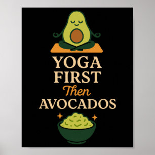 Avocado Yoga Lustig Namaste Pun Pflanzen Fitness S Poster