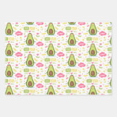 Avocado Yoga Wrapping Paper Set 3 Geschenkpapier Set (Vorderseite)