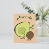 Avocado-Zeichen | Postkarte (Stehend Vorderseite)