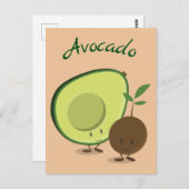 Avocado-Zeichen | Postkarte (Vorne/Hinten)