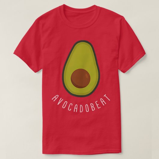 Avocadobeat Funny Vegan Avocado Heart T-Shirt (Design vorne)
