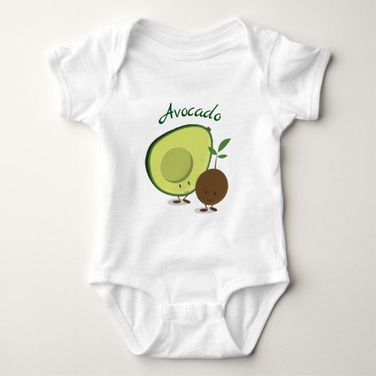Avocadocharaktere | Baby-Bodysuit Baby Strampler (Vorderseite)