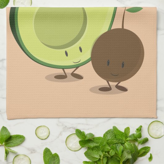 Avocadocharaktere | Geschirrtuch (Gefaltet)