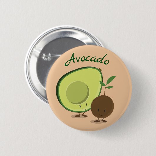 Avocadocharaktere | Knopf Button (Vorne & Hinten)