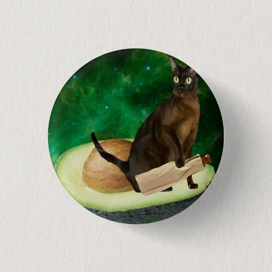 Avocadokatze Button (Vorderseite)
