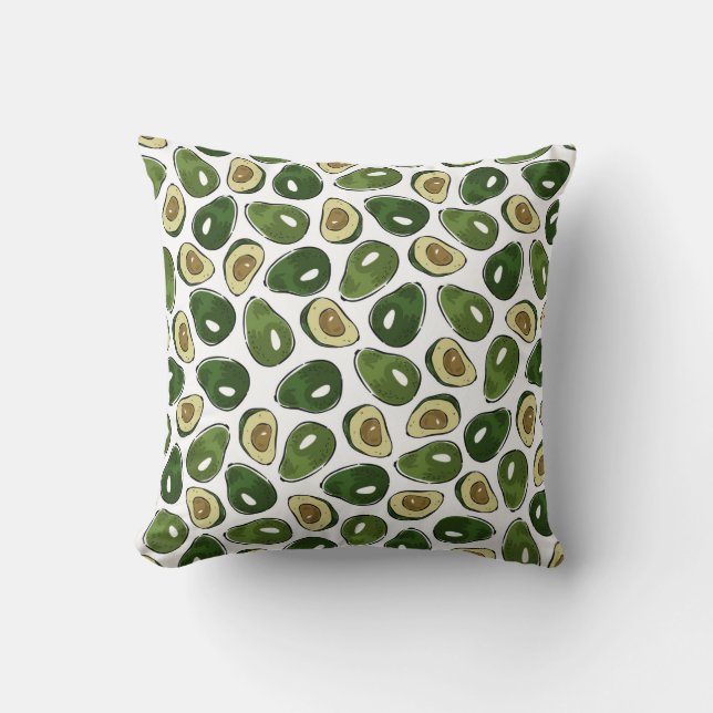 Avocadomuster Kissen (Vorderseite)