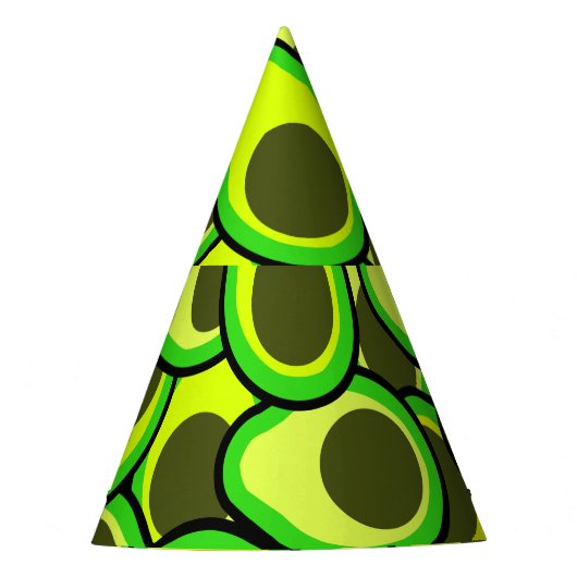 Avocadomuster Partyhütchen (Vorderseite)