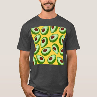 Avocados auf einem gelben Mustard-Hintergrund T-Shirt