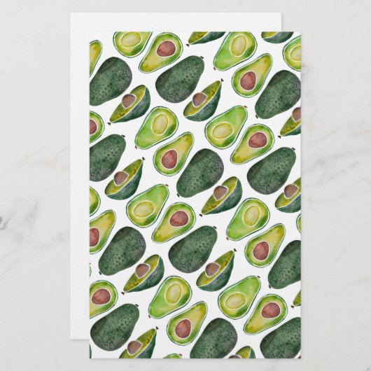 Avocados Briefpapier (Vorne/Hinten)