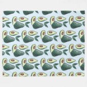 Avocados-Decke Fleecedecke (Vorderseite (Horizontal))